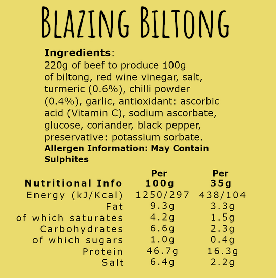 Blazing Turmeric Biltong